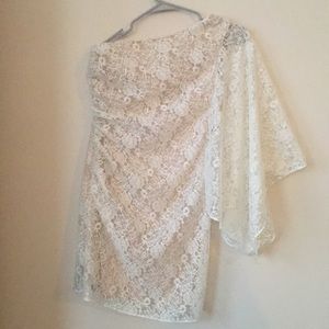 One shoulder lace dress